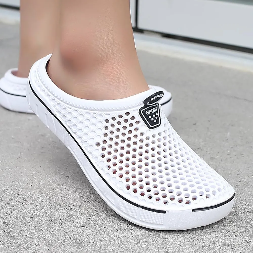 xsby Summer Breathable Mesh Sandals Beach Footwear Anti-Slip Garden Clog Shoes