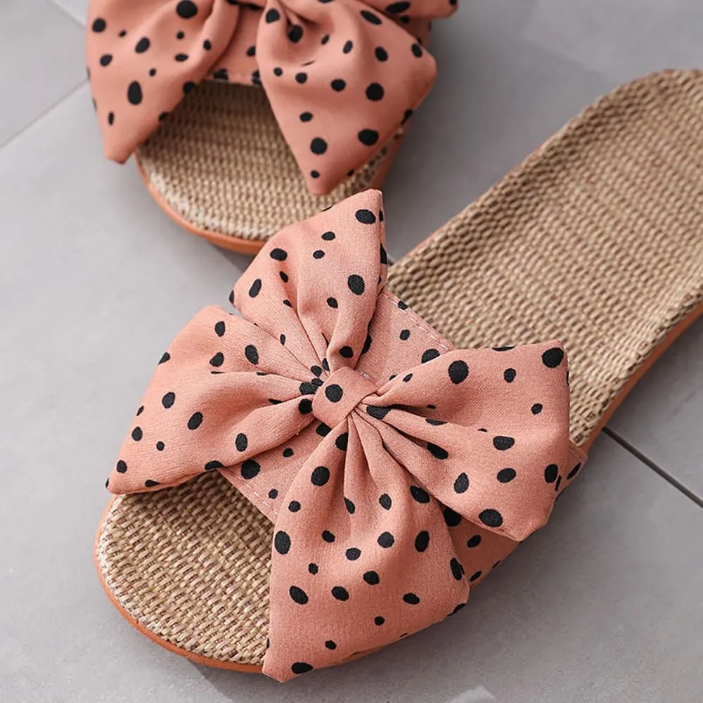 xsby Summer House Slippers for Women with Arch Support Breathable Waffle Cotton Indoor Slippers Slip on Open Toe Home Shoes