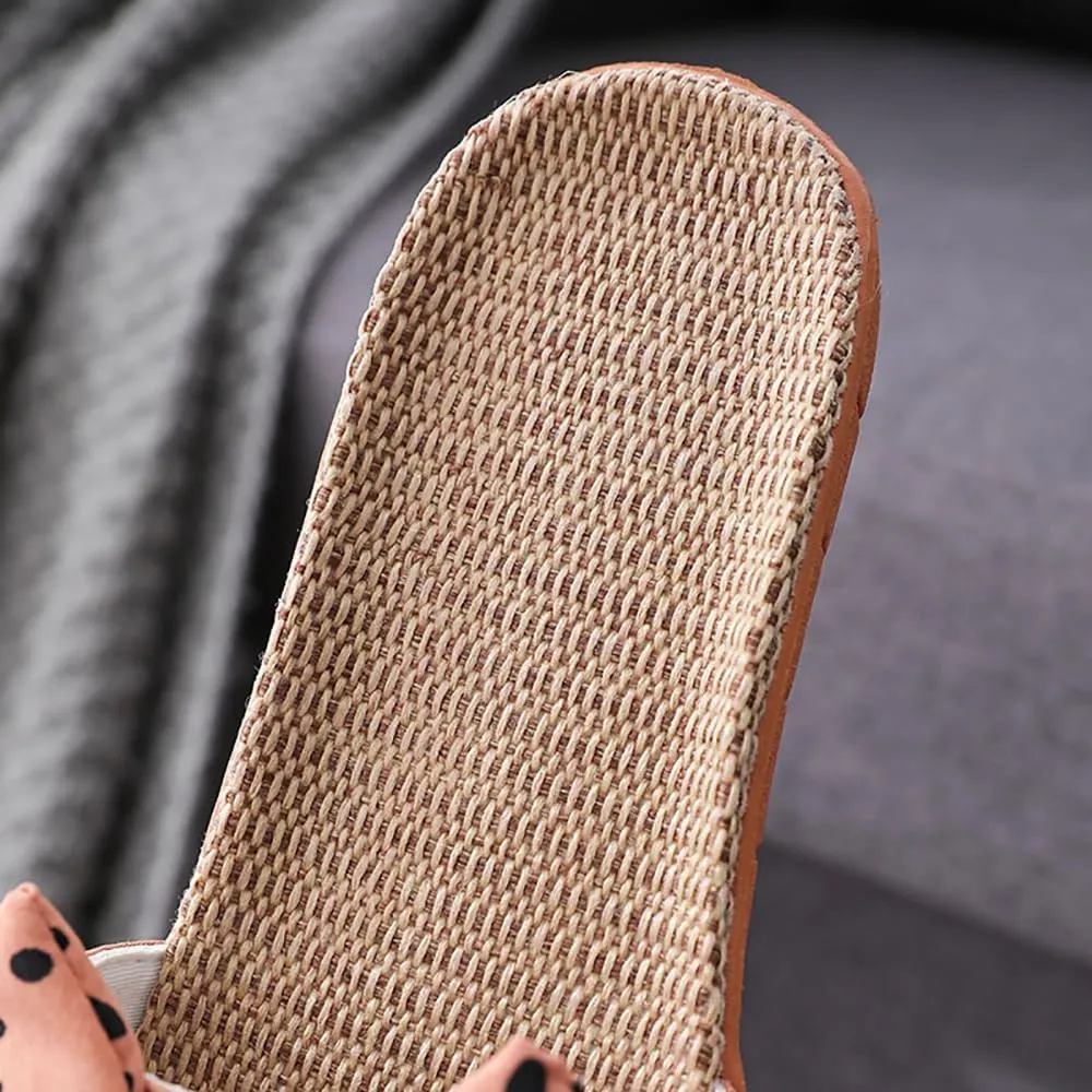 xsby Summer House Slippers for Women with Arch Support Breathable Waffle Cotton Indoor Slippers Slip on Open Toe Home Shoes