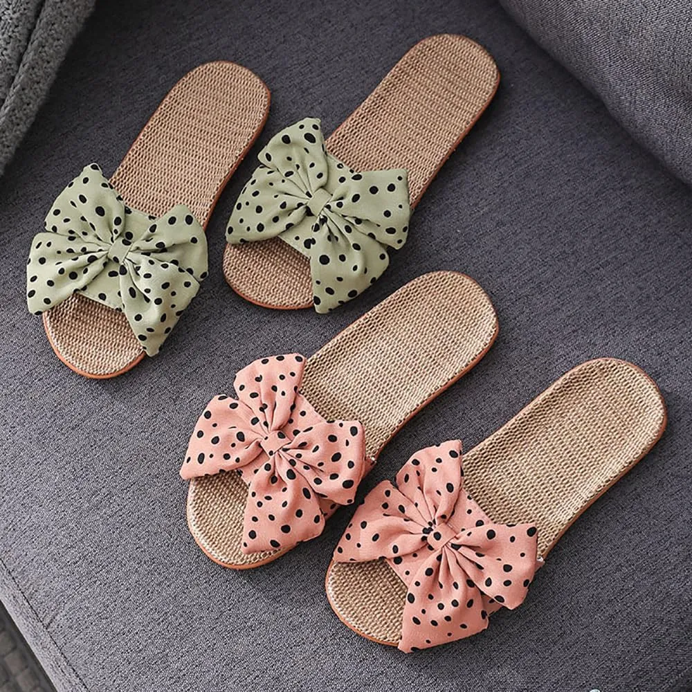 xsby Summer House Slippers for Women with Arch Support Breathable Waffle Cotton Indoor Slippers Slip on Open Toe Home Shoes