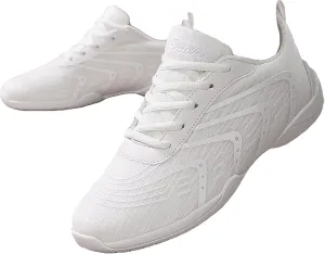 YSMIIH Women Cheerleading Dance Fashion Trainers Sneakers Lace Up Gym Athletic Sport Training Ventilate Line Fabric Fashion Sport Shoes