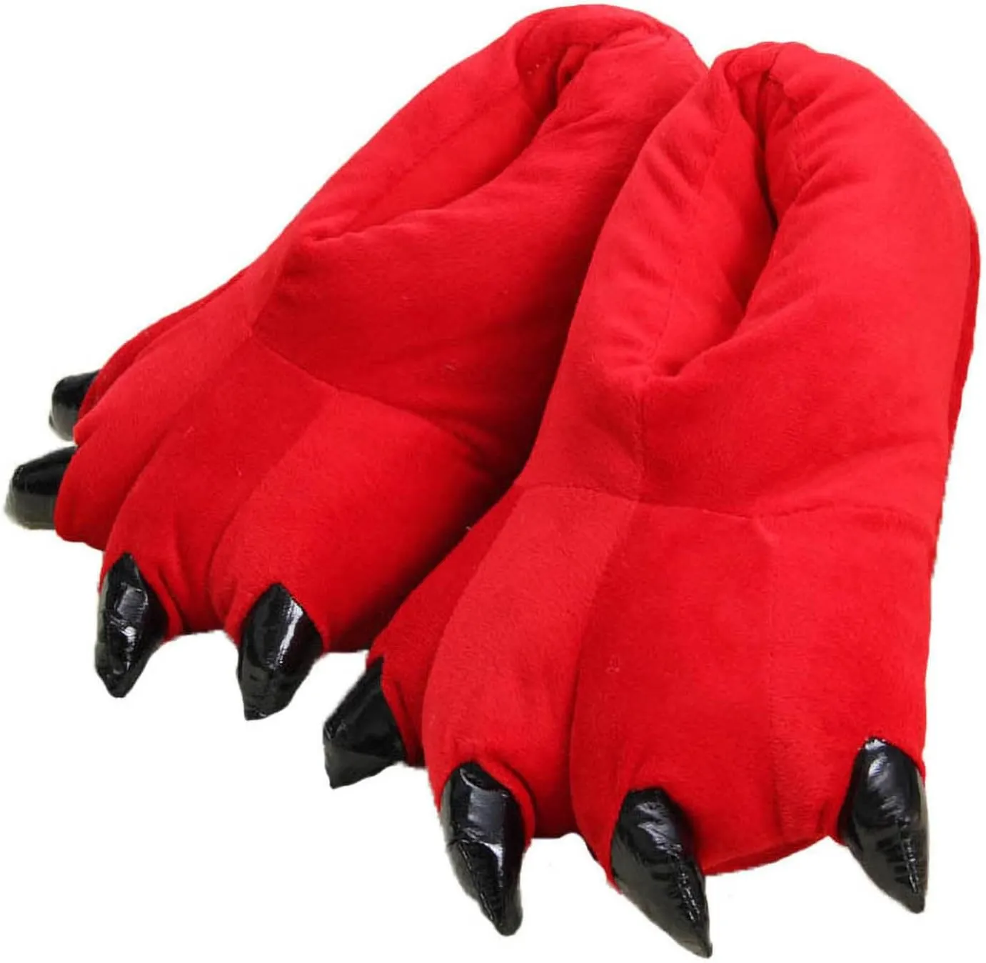 YUNZLAN Unisex Animal Paw Slipper for Men, Women, Boys, Girls, Winter Plush Home Slippers with Non-Slip Sole, Cosplay