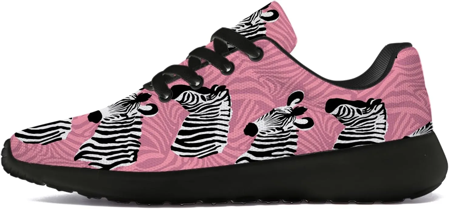 Zebra Shoes for Women Men Tennis Walking Running Shoes Lightweight Animal Texture Sneakers Gifts for Men Women