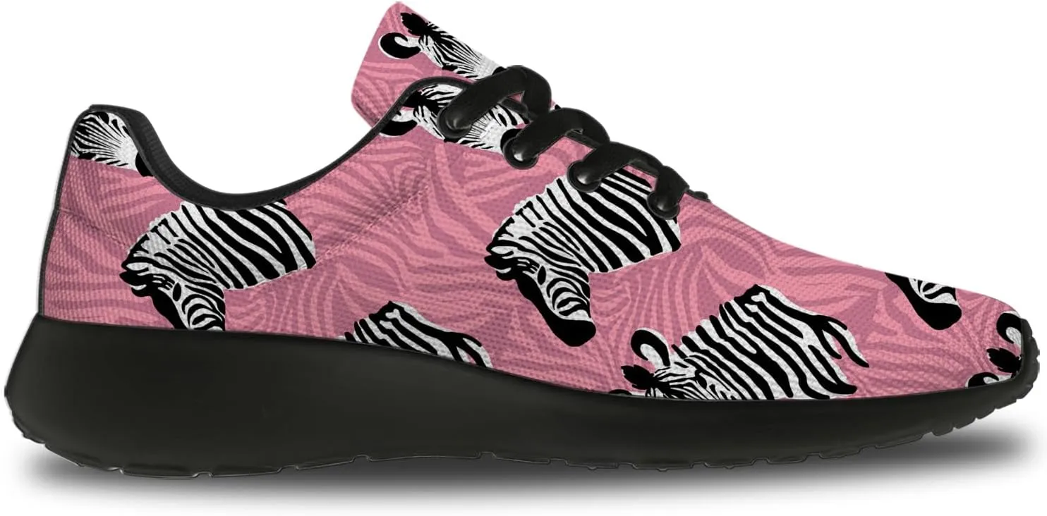 Zebra Shoes for Women Men Tennis Walking Running Shoes Lightweight Animal Texture Sneakers Gifts for Men Women