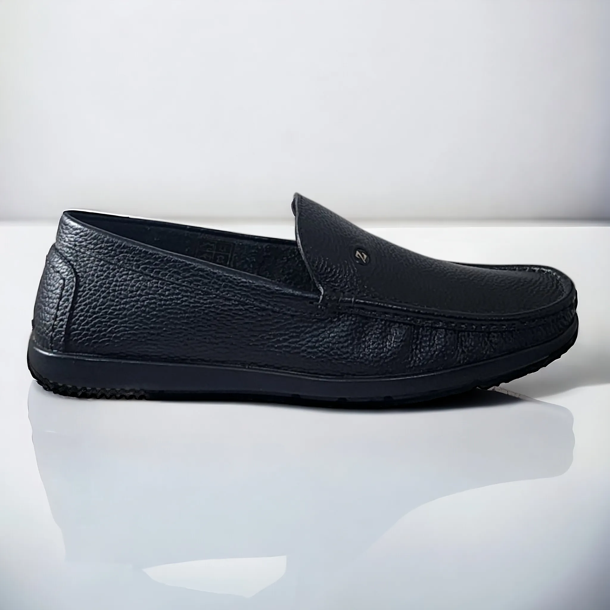 ZOOM D1315 BLACK Men's Loafers/Leather Shoes