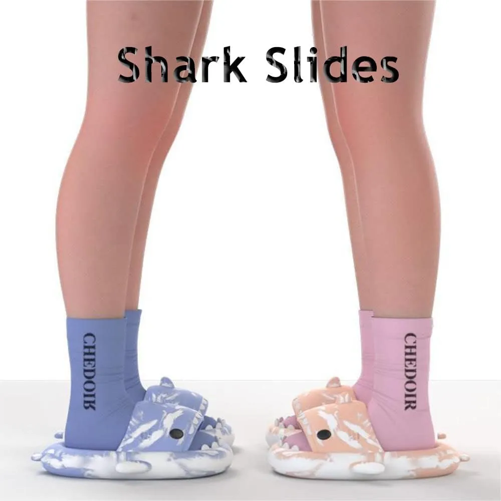 Zureto Shark Slippers, Children's Shark Slippers, Fashionable And Cute, Unisex Indoor And Outdoor EVA Beach Shoes