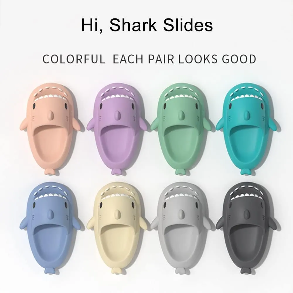 Zureto Unisex Shark Slides, Shark Slides Adult, Cloudy Shark Slides for Men and Women