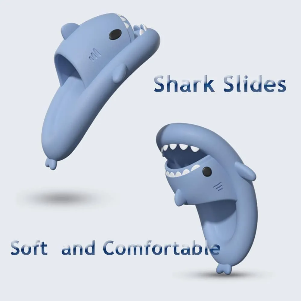 Zureto Unisex Shark Slides, Shark Slides Adult, Cloudy Shark Slides for Men and Women