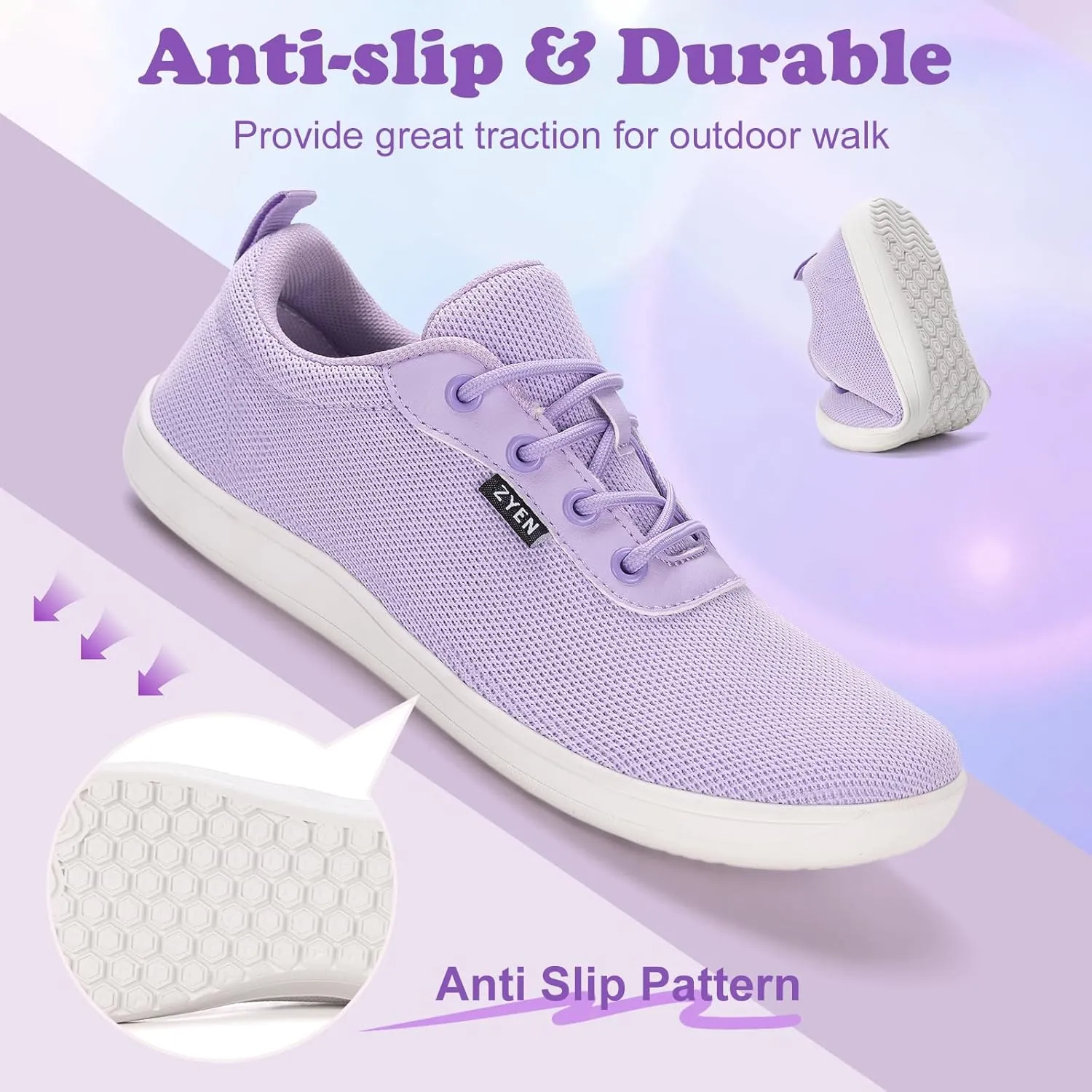 ZYEN Wide Toe Box Barefoot Shoes for Women | Wide Width Breathable Camouflage Shoes | Zero Drop Sole Fashion Non Slip Gym Sneaker Lightweight Minimalist Walking Sneaker